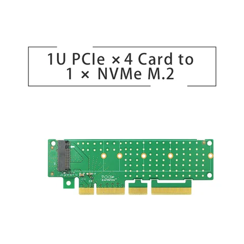 1U M.2 NVMe NGFF M Key к адаптеру PCIe x4, поддержка M.2 размера 2230, 2242, 2260, 2280 и 22110 мм-PE342G3