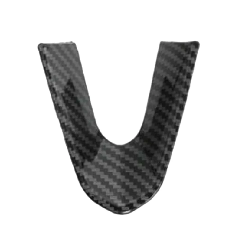

Carbon Fiber Car Steering Wheel U Shape Decoration Trim Stickers for Cadillac CT5(Black)