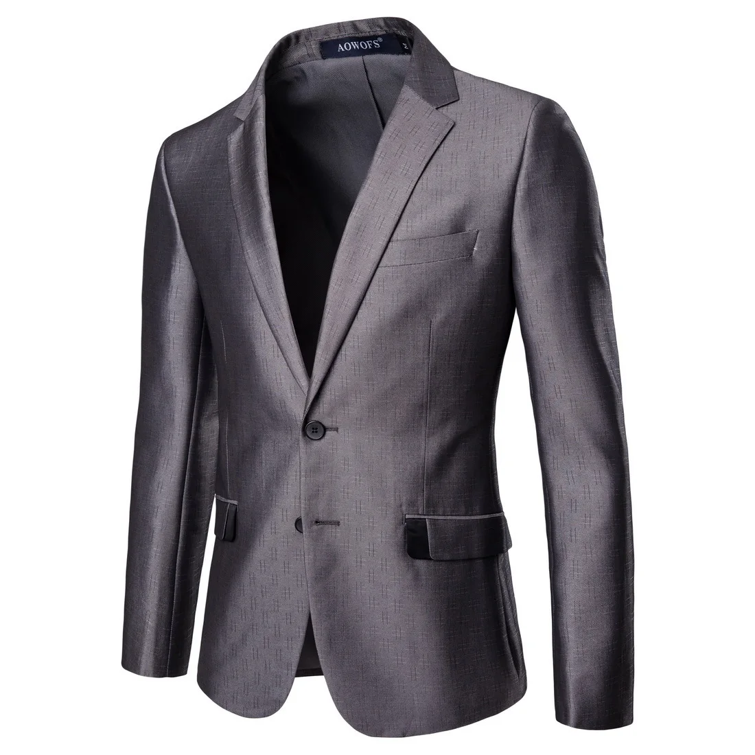

HOO 2023 New Men's British Slim-Fitting Handsome blazer Youth Double Buckle Color Matching Business Wedding blazer