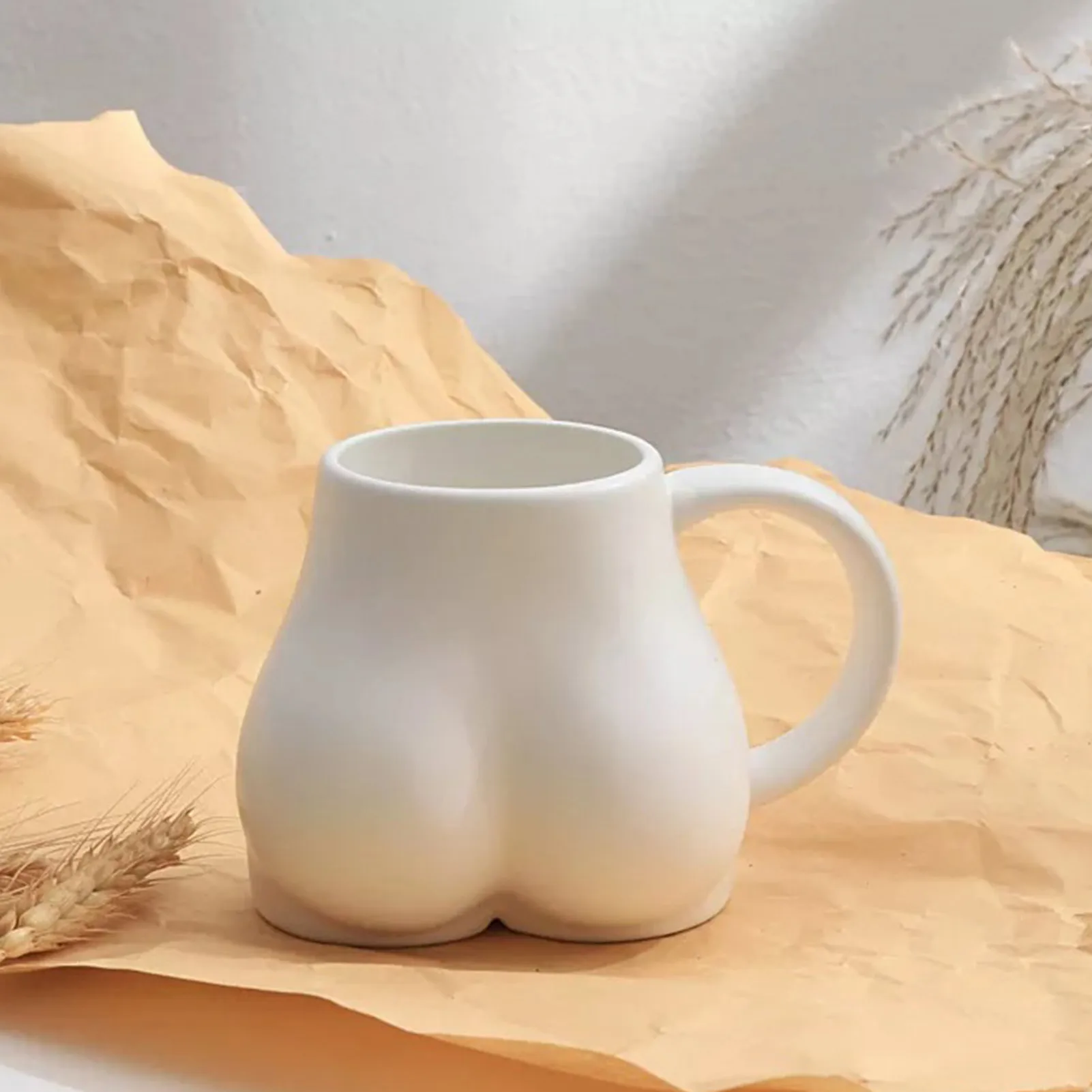 

Забавная кружка в виде ягодиц, кофейная чашка, чашка, 300 мл, керамическая кофейная кружка в виде ягодиц, кружка для кофе, молока, чая, сока, бел...