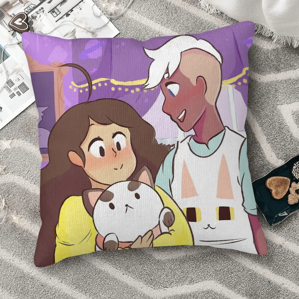 

Hug CatBee and Puppycat Throw Pillow Case Home Backpack Cojines Breathable Printed Hug Pillowcase Decor