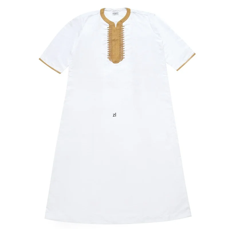 Muslim Men Jubba Thobe Long Sleeve Solid Color Breathable Robes 2022 Stand Collar Islamic Clothing Arabic Kaftan Men Abaya S-3XL