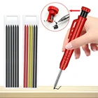 Твердый плотницкий карандаш, строительная линия, маркеры для рисования со встроенной точилкой, инструмент для механического карандаша с глубоким отверстием