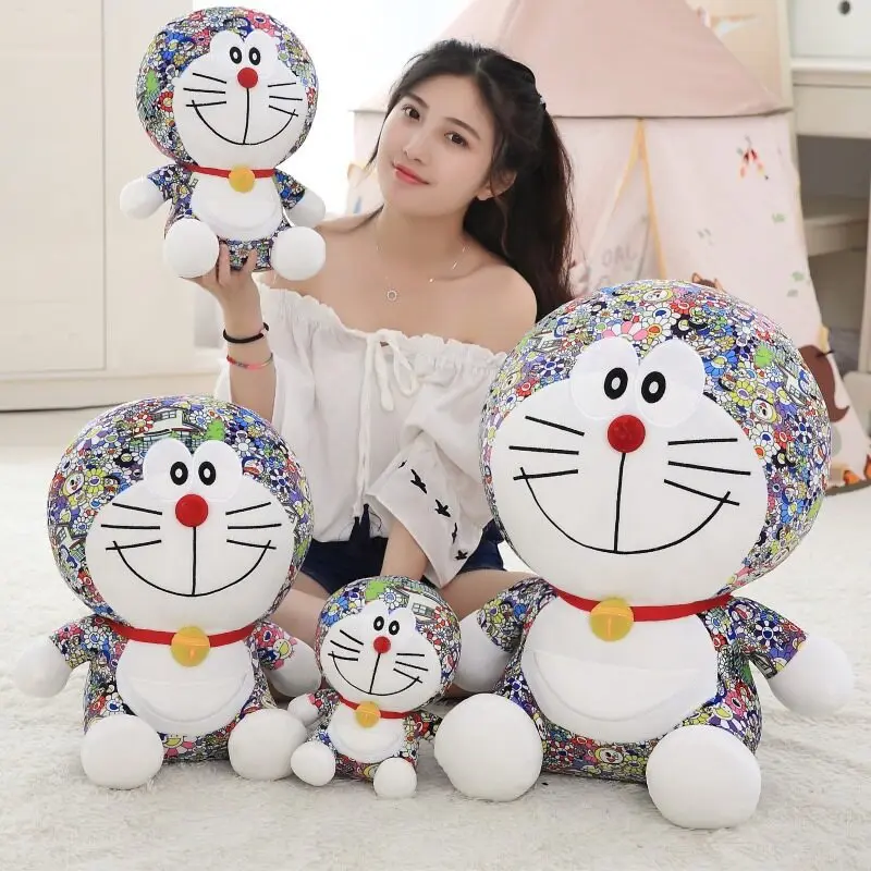 

25/35/45cm Colorful Doraemon Jingo Cat Plush Toy Blue Fat Doll Pillow Baby Toy Gift Hot Anime Blue Fat Doll Pillow Baby Kids Cat