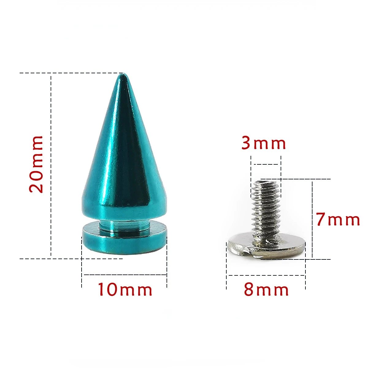 10x20 мм 10 комплектов панк заостренные заклепки одежда готика Платье несколько