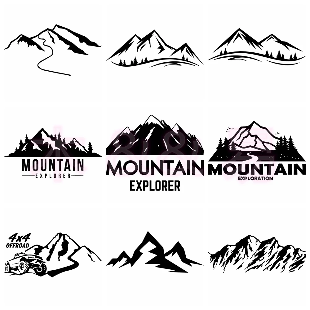 

Creativity Personality Color Picture Funny Mountain Car Sticker Car Rearview Mirror Sticker Auto Body StylingStickersAccessories