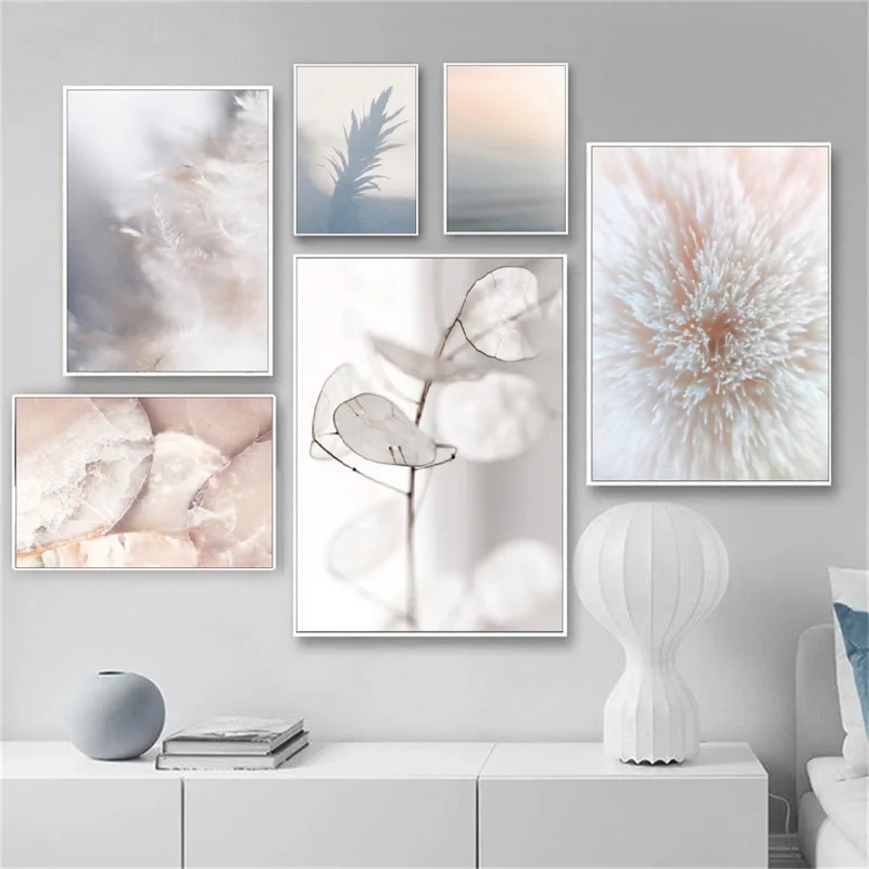 

Природа растения язычковые постеры и принты скандинавские листья постер мраморный пейзаж ботаническая Картина на холсте Настенная картин...