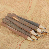 5pcs hot art work stationery school supplies wooden pencil graphite writing tool branch and twig