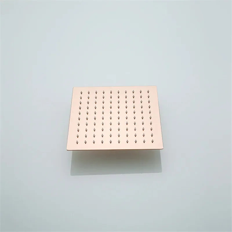 Набор для душа в ванную комнату квадратный смеситель цвета розового золота с