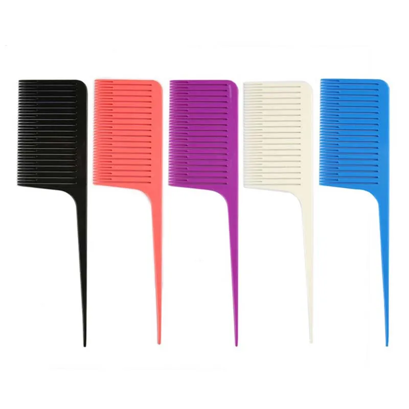 

Profession Hair Dyeing Comb Weave Comb Tail Pro-hair Coloring Highlighting Comb Weaving Cutting Hair Brush for Hairdressing