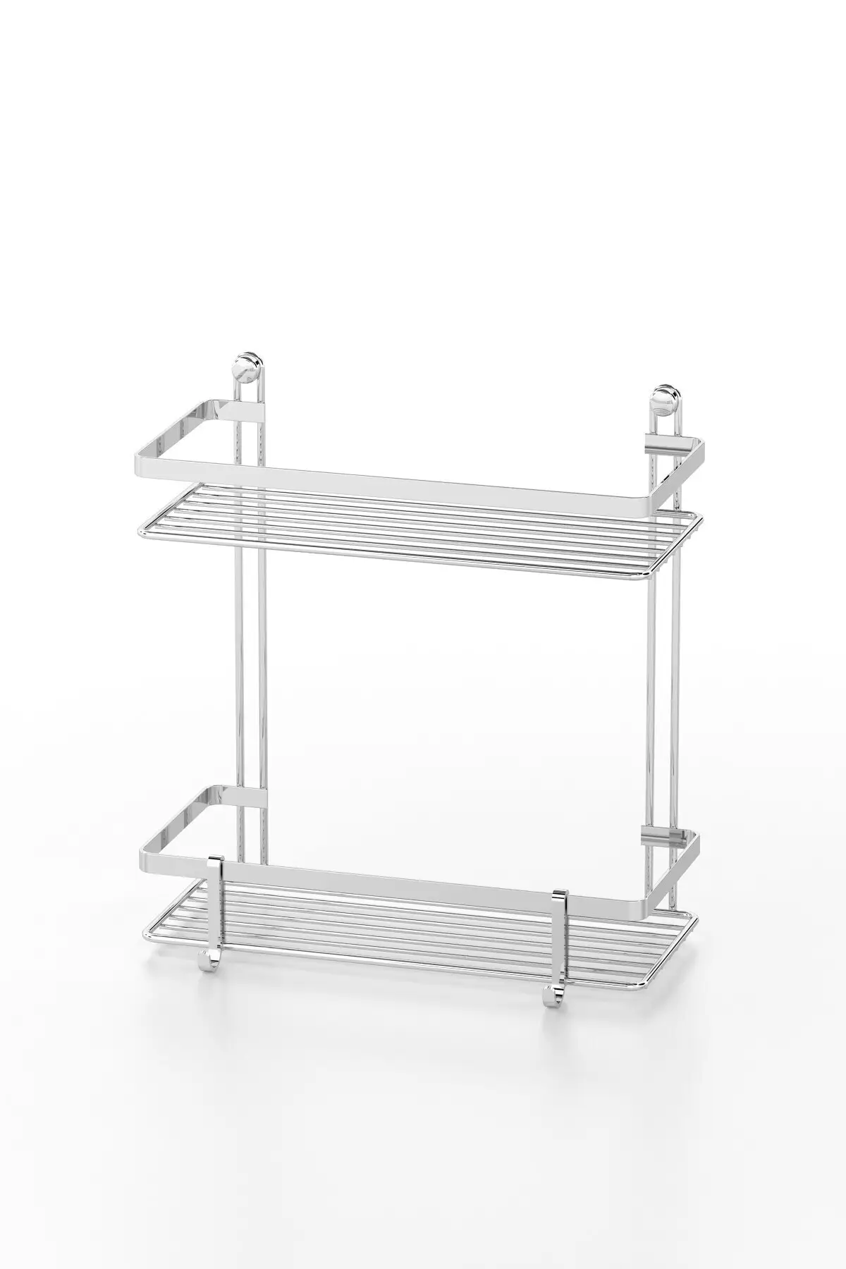 Двухэтажный хромированный крючок-стойка для ванной комнаты с ламиналом Es067h |