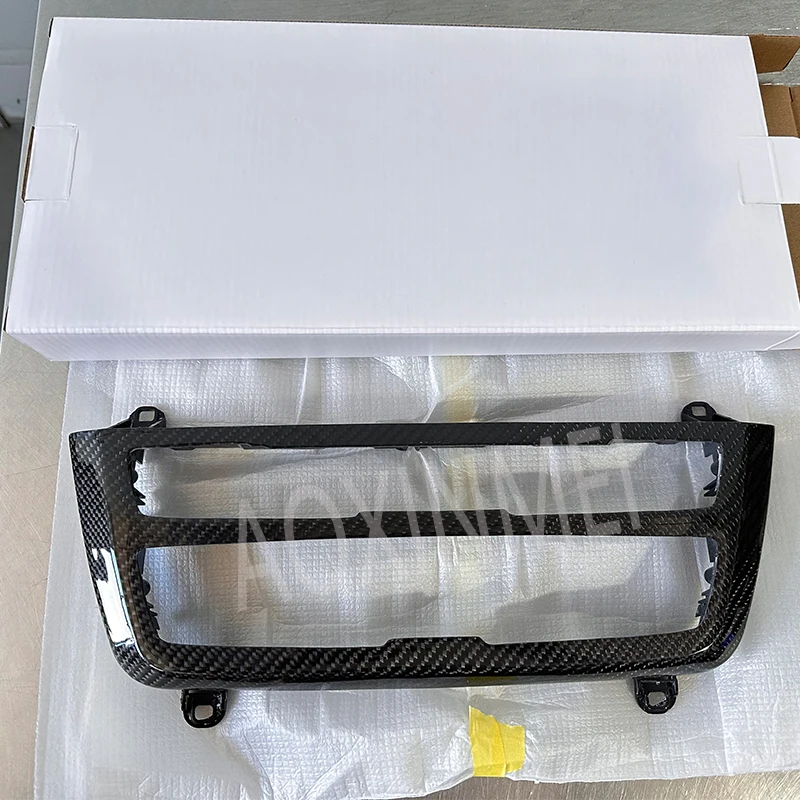 Глянцевая центральная консоль из углеродного волокна, панель приборной панели, радиоотделка для BMW 3, 4 серии F30 F32 F31 F33 F34 F36, аксессуары для интерьера