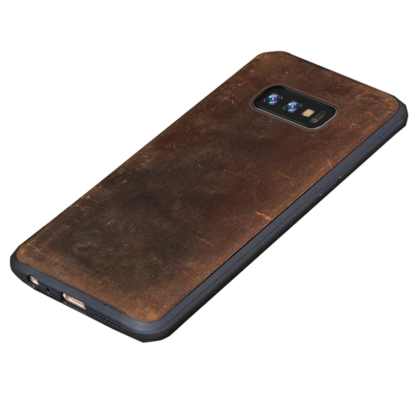 

Чехол LANGSIDI из натуральной кожи для телефона Samsung Galaxy s10, чехол Crazy Horse, кожаный чехол для samsung s10 plus, чехлы