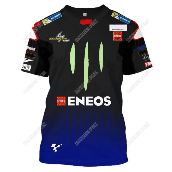 

Футболка для Yamaha Moto GP гоночная команда рубашка Летняя мотоциклетная мужская синяя черная быстросохнущая дышащая не выцветает холодное ощу...