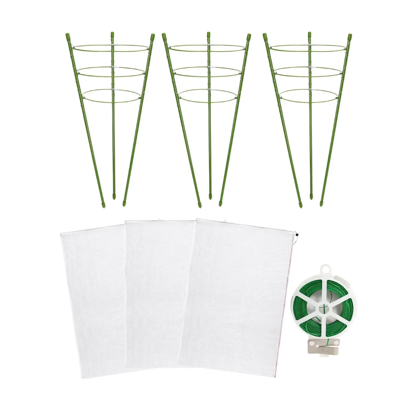 Томатные клетки для сада многоразовые с сеткой поддержки растений горшки арбуза