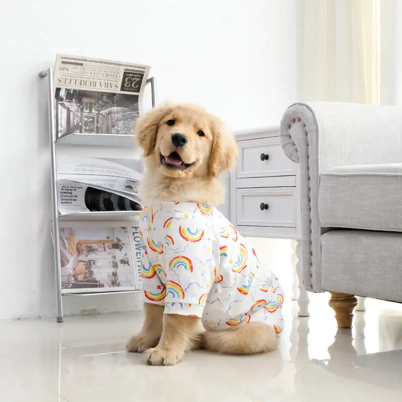 

Large Dog Clothes Summer Thin Pajamas Golden Retriever Samoyed Labrador Summer Breathable Medium-sized Dog Large Dog