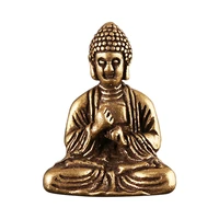 mini brass buddha statue pocket zen buddha copper indias thailand figure sculpture home office desk car decorative ornament