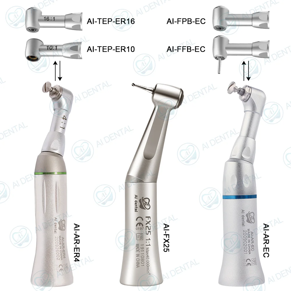 

Tools Dental Slow Speed Handpiece 1:1/4:1 360 Degree Rotation External Water Chuck Air Motor Surgical Instruments Dentist Drill