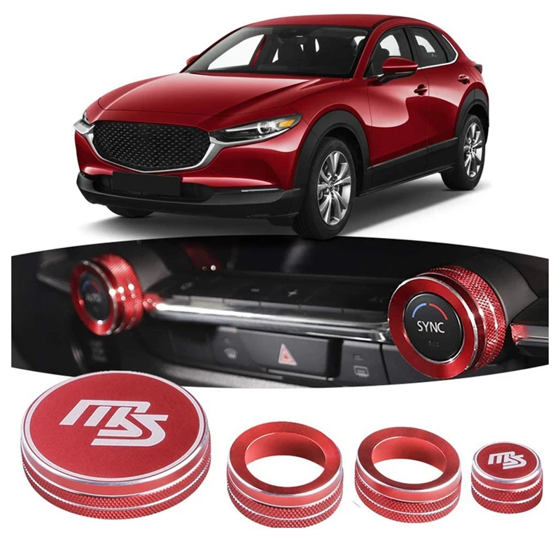 

Для Mazda CX-30 CX30 2021 2020 аксессуары мультимедийный Переключатель отделка крышка Кондиционер Ручка кольцо крышка наклейка