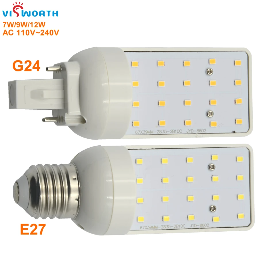 

VisWorth Светодиодные лампы G24 E27 7Вт 9Вт 12Вт SMD2835