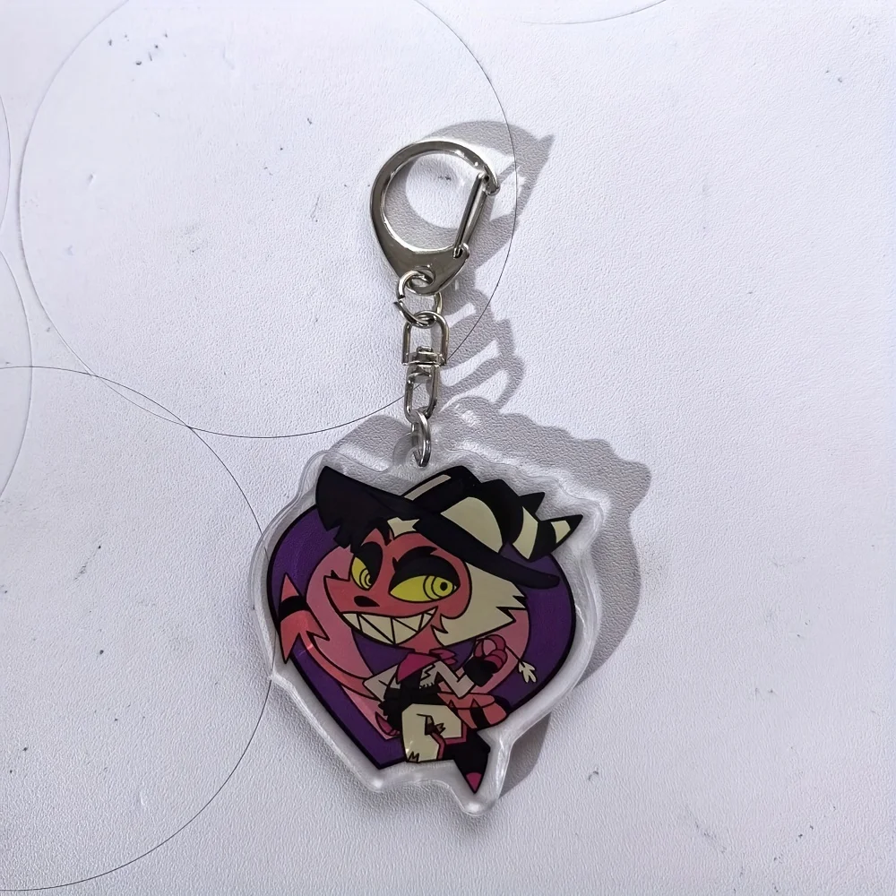 Фото Аниме Hazbin Hotel Фигурки Q Edition Акриловые брелоки Мода Аниме Фигурка Коллекция игрушек Сумка Подвеска Подарок В наличии №3