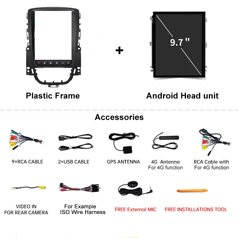 9 7-дюймовый Android 12 0 Tesla Style с вертикальным QLED-экраном автомобильное радио для Opel Astra