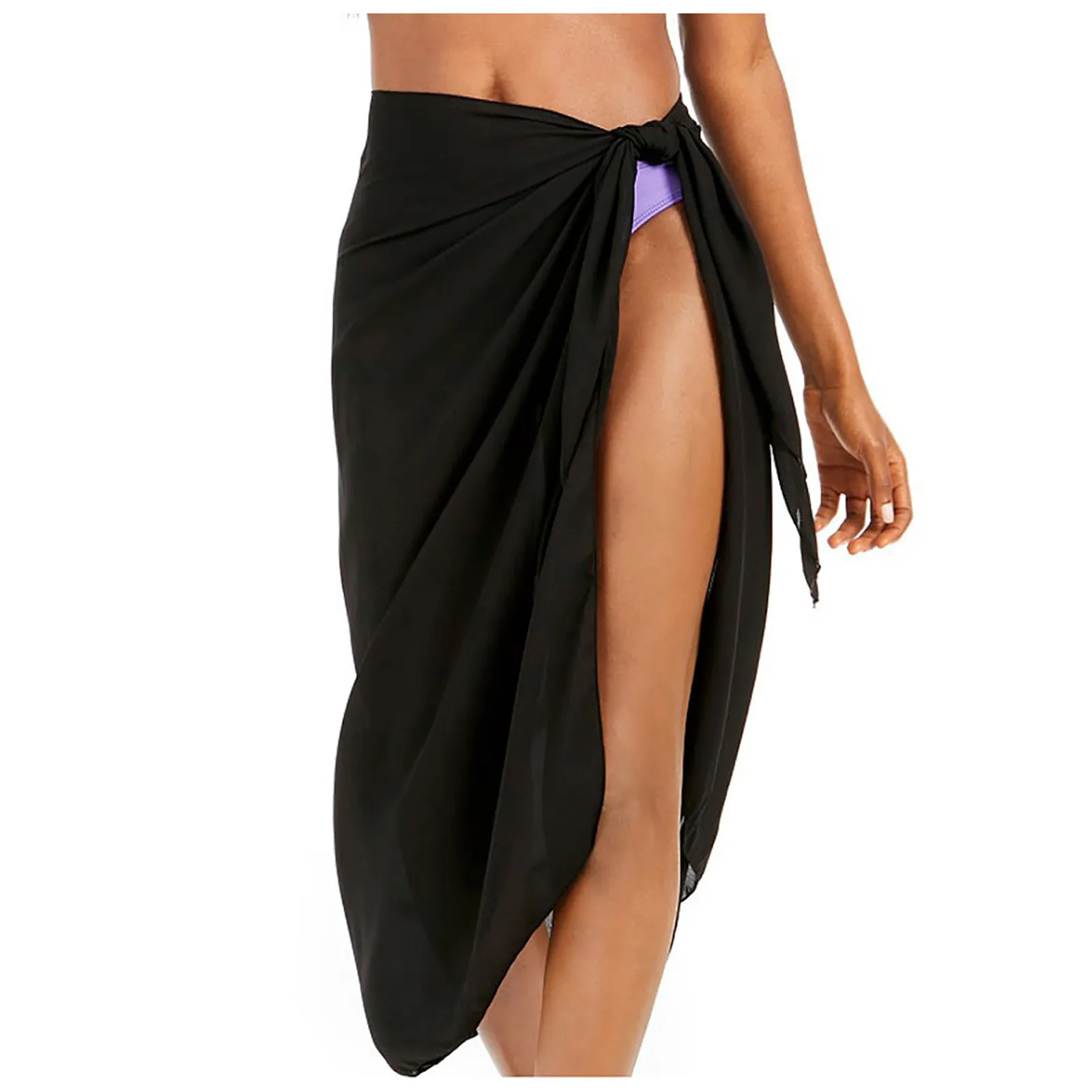 

Swimsuit Beach Cover Printed Bikini Cover-Ups Wrap Mesh Skirt Up Women Swimwear Skirt