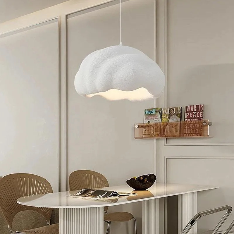

Nordic Creative Cloud Pendant Lights Wabi-Sabi Chandelier for Restaurant Home Decor Lamp Dining Room Cream Style Pendant lamp