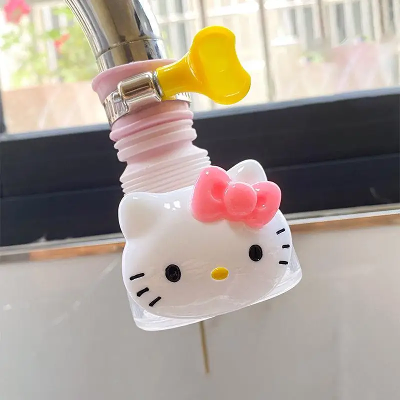 

Kawaii Sanrio Kuromi Hello Kitty My Melody смеситель для душа Аниме Фигурка кран для кухни защита от брызг фильтр удлинитель Рождество