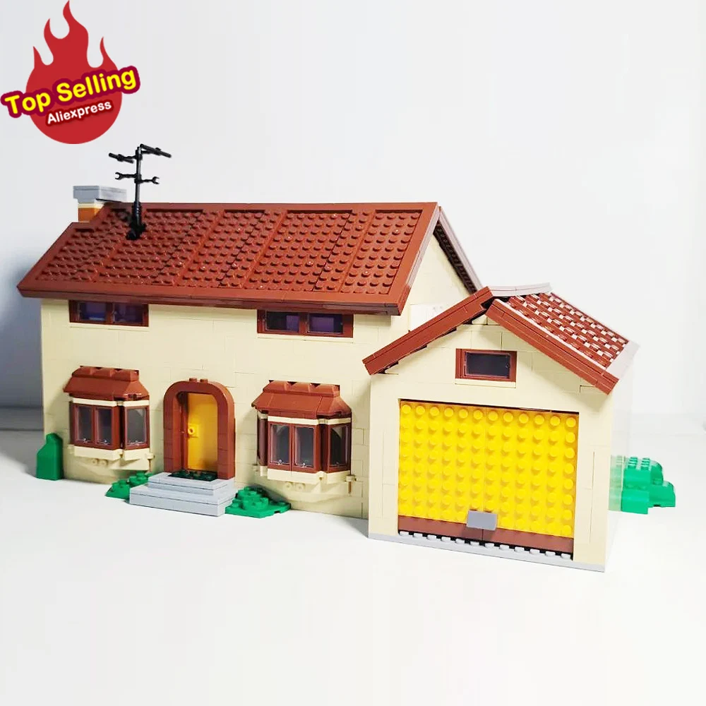

Family Simp Movie Series House Street View Model Compatible 71006 MOC Blocks Bricks Educational Toys Kid Birthday Gifts 2580pcs