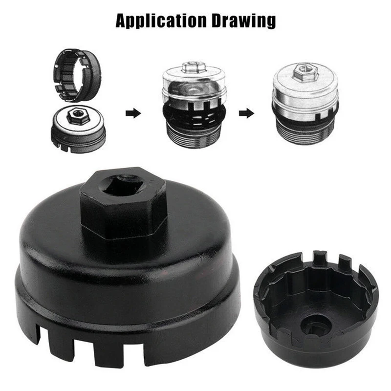 

Профессиональный алюминиевый Автомобильный ключ для масляного фильтра, гаечный ключ Hattype для Toyota Prius Corolla Rav4 Lexus, автомобильные аксессуары, а...