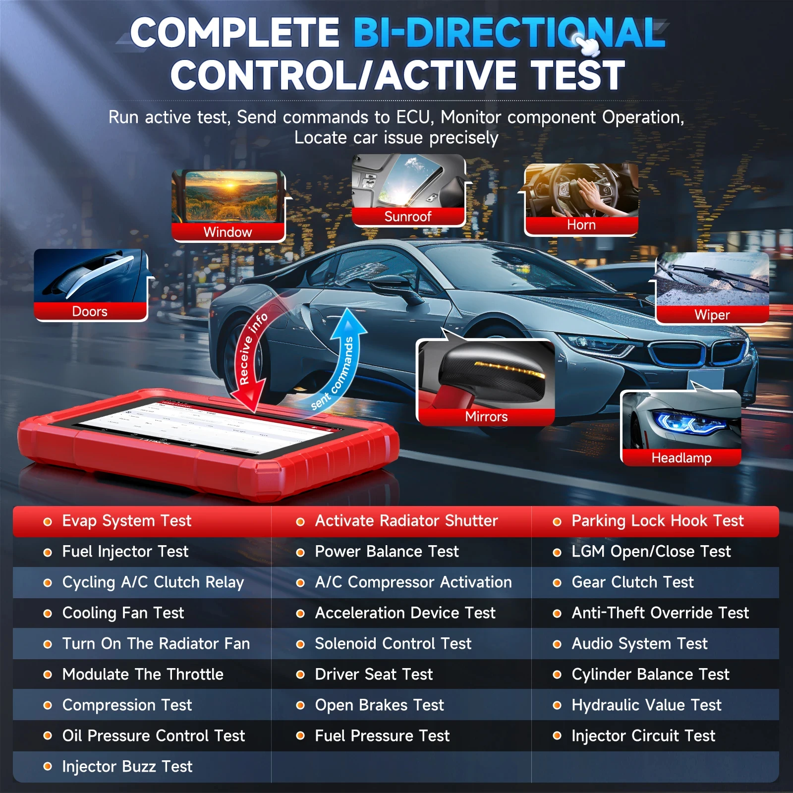 Запуск X431 PRO STAR Полная система Двунаправленный диагностический сканер OBD2 CAN FD DoIP