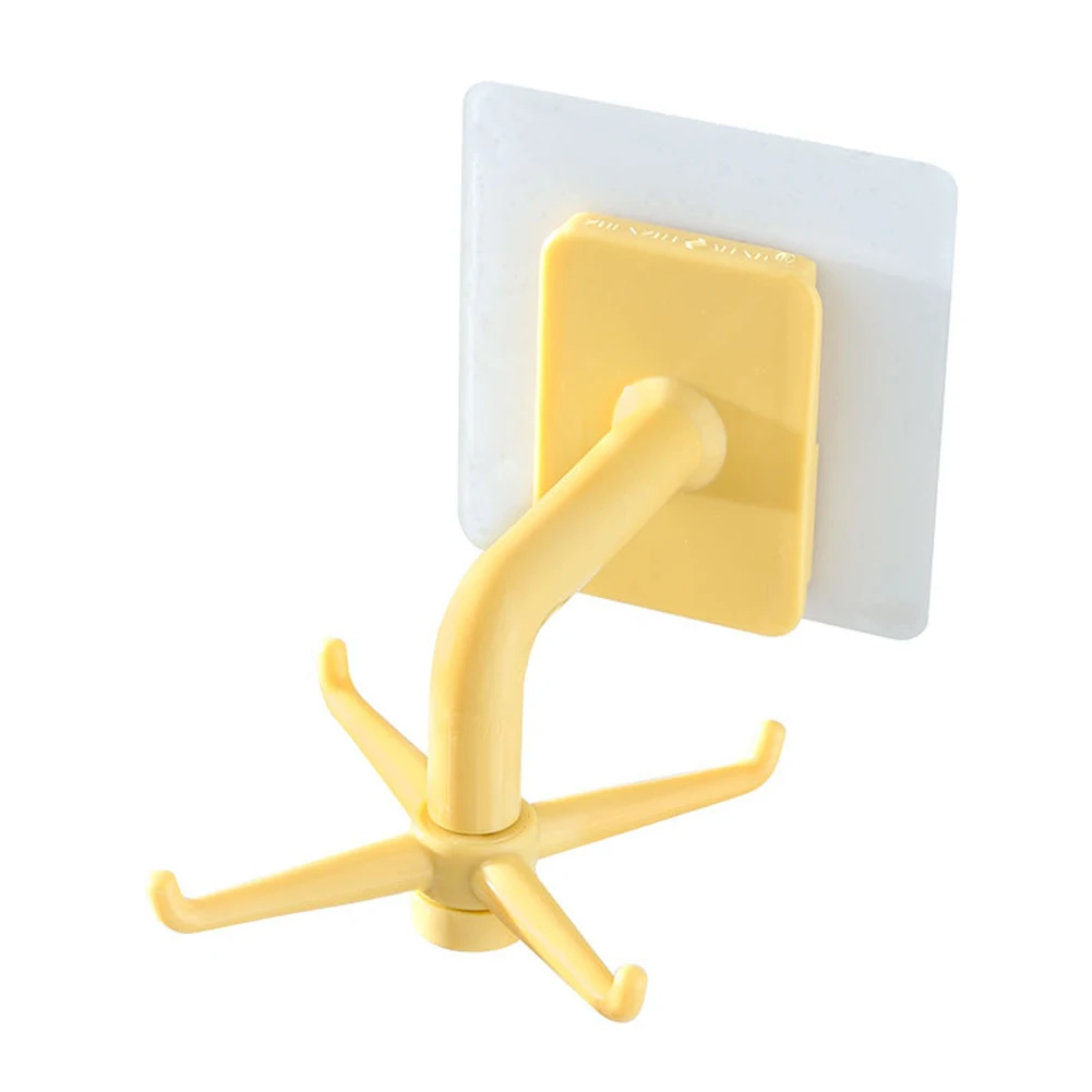 

360 Degree Rotating Home Organizer Wall Mounted Self Adhesive Door Back Waterproof Clothes Hanger Bath Storage Hook Practical