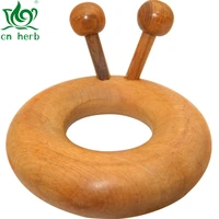 fragrant wood circular fitness circle three point belly circular massager meridian acupoint massage wooden massage circle