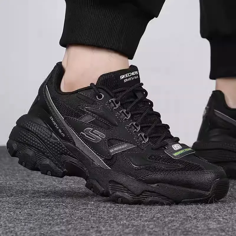 Мужские кроссовки Skecher новая летняя модная дышащая повседневная обувь легкая