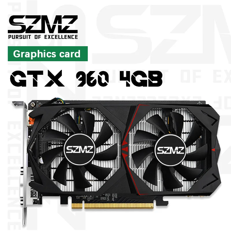 

SZMZ Video Card GTX 960 4GB GPU 128Bit GDDR5 Graphic Card For nVIDIA VGA Geforce Original New GTX960 Graphics Cards GPU Dvi game