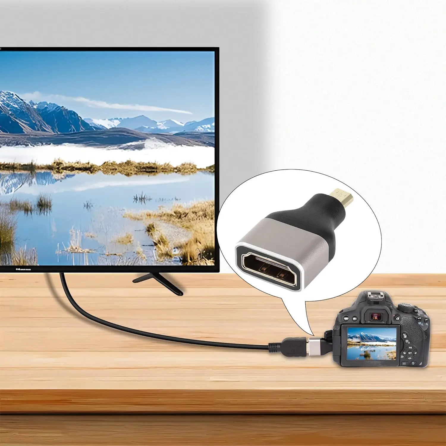 Адаптер Nku 8K @ 60Hz HDR ARC HD2.1 Мама-мини микро HD папа для ПК PS4 планшета DSLR камеры