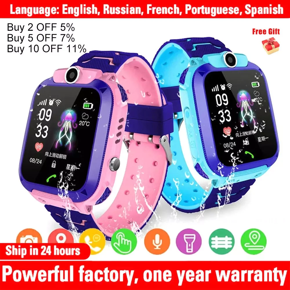 

Q12 Kids Gift Watches Smartwatch Children's Smart Watch with SIM Card Call Location Tracker SOS for Children Waterproof SB00