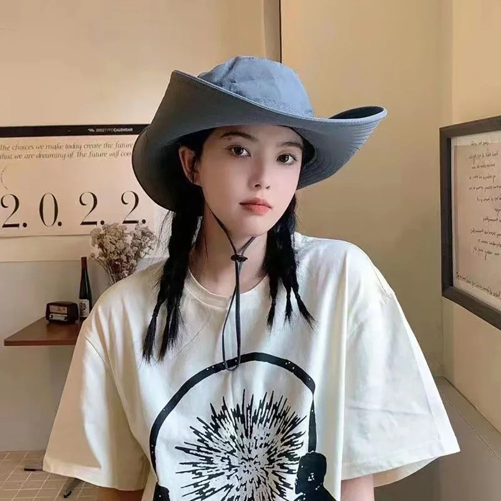 Шляпа от солнца для мужчин и женщин уличная рыболовная Кепка с широкими полями