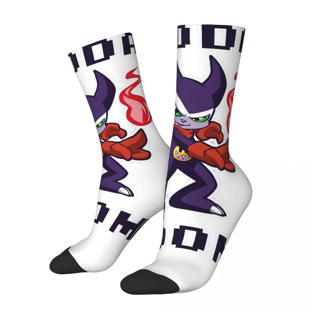 

Men's compression Socks Badda Boom Retro Harajuku Digital Monster Digimon Anime Hip Hop Novelty Seamless Crew Crazy Sock Gift