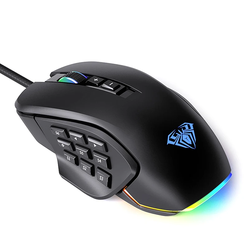 

Ultra Lightweight wired Gaming Mouse 18000 CPI TrueMove Air Optical Sensor Water Resistant 14 keys
