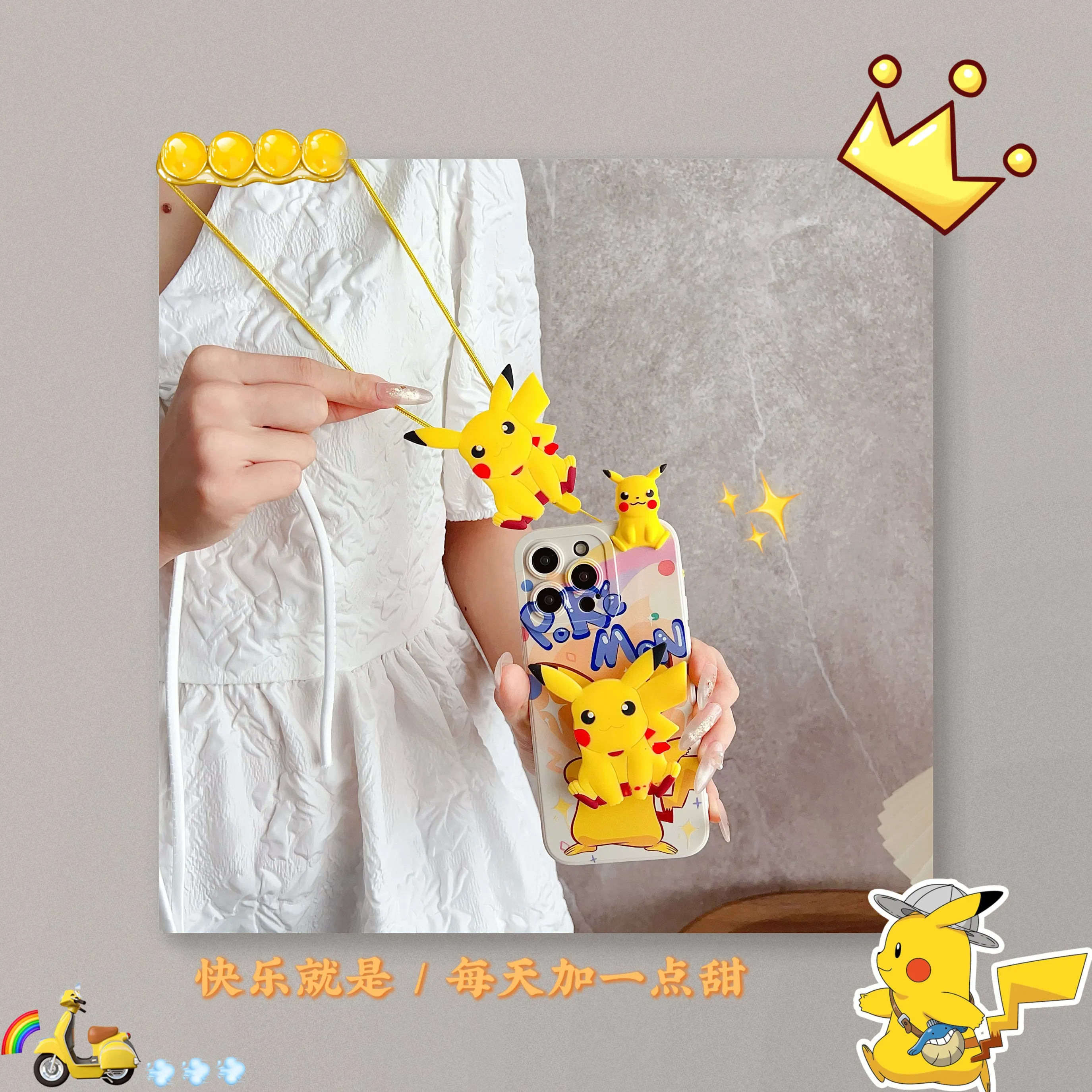 Для Samsung Galaxy Note 8 9 10 20 Ultra Plus lite A 01 30 50 70 милый чехол Пика с держателем веревки