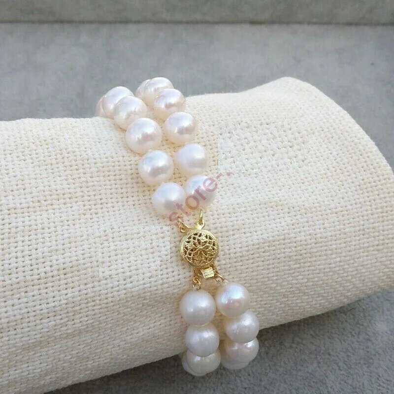 

Elegant 8-9mm AAAA South Sea White Pearl Bracelet 7.5-8"