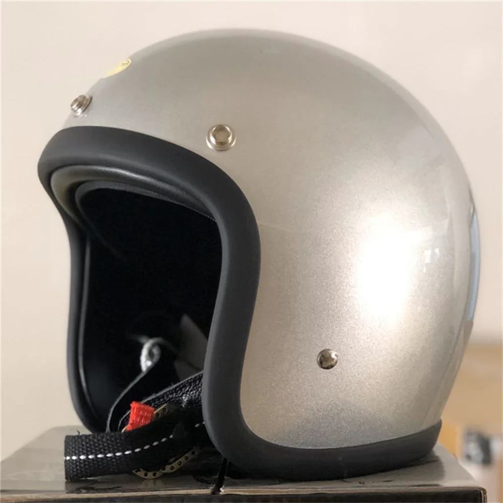 

TT&COCASCOS Retro Helmet Open Face Motorcycle Helmet DOT Certification Approved Capacete De Moto Vintage Casco Men Women Casque