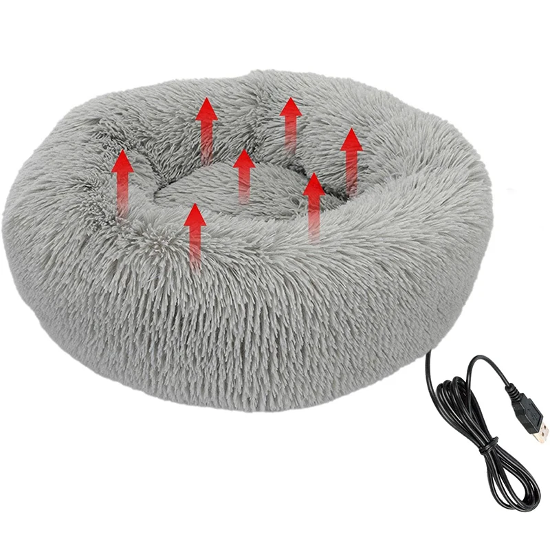 Winter Heated Pet Bed Soft and Comfortable Pet Heating Pads for Small Medium Dogs Cats USB Charging and Easy To Clean Heated