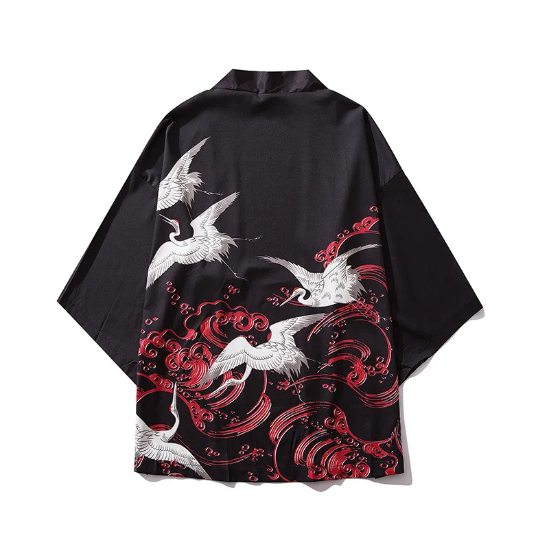 

Harajuku Japanese Haori Men Kimono Streetwear Asian Clothes Japanese Samurai Yukata Summer Kimono Cardigan Men Yukata V2769