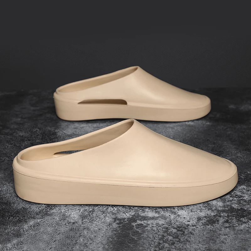 

New Summer Slippers Casual Women Men Sandals Beach Shoes Simple Slide Thick Platform EVA Yzy Mules Indoor Anti-Slip Home Slipper