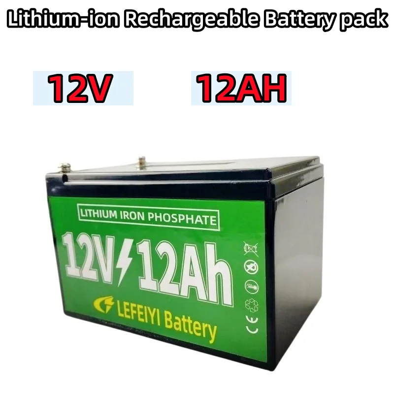 

12V 12000mAH Lithium Battery Pack Built-in 12A 20A Children's Toy Car Spray Monitoring Camera Backup Power Solar Rechargeable Ba
