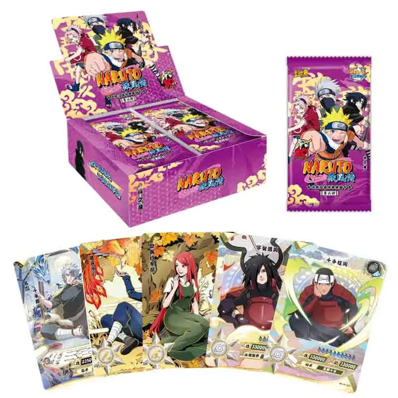 

Wholesales Naruto Collection Cards Full Set Tire2 Wave 6 Booster Box Kayou Uzumaki Uchiha Playing Game Cartas Christmas Gift