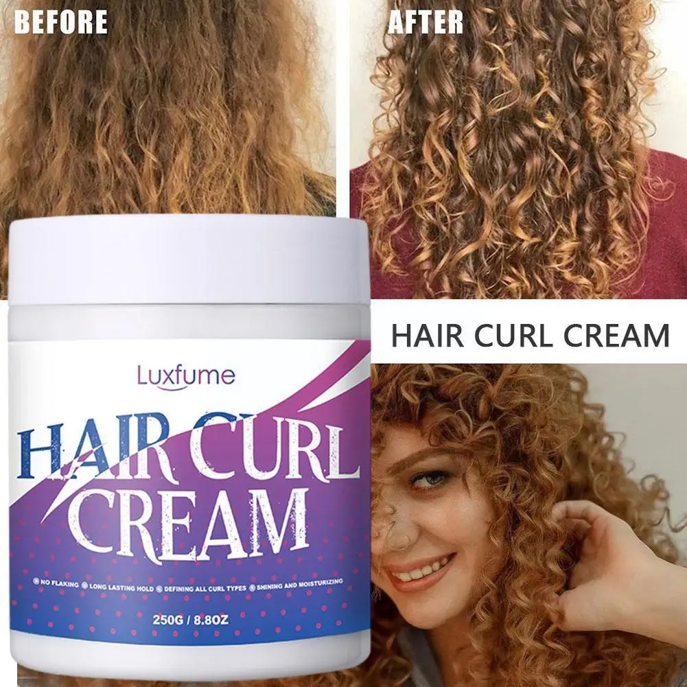 

Hair Curling Cream Curl Defining Cream Repairs Damage Hair Root Cream Anti-Frizz Care Hair-Smoothing Nourish W1T8